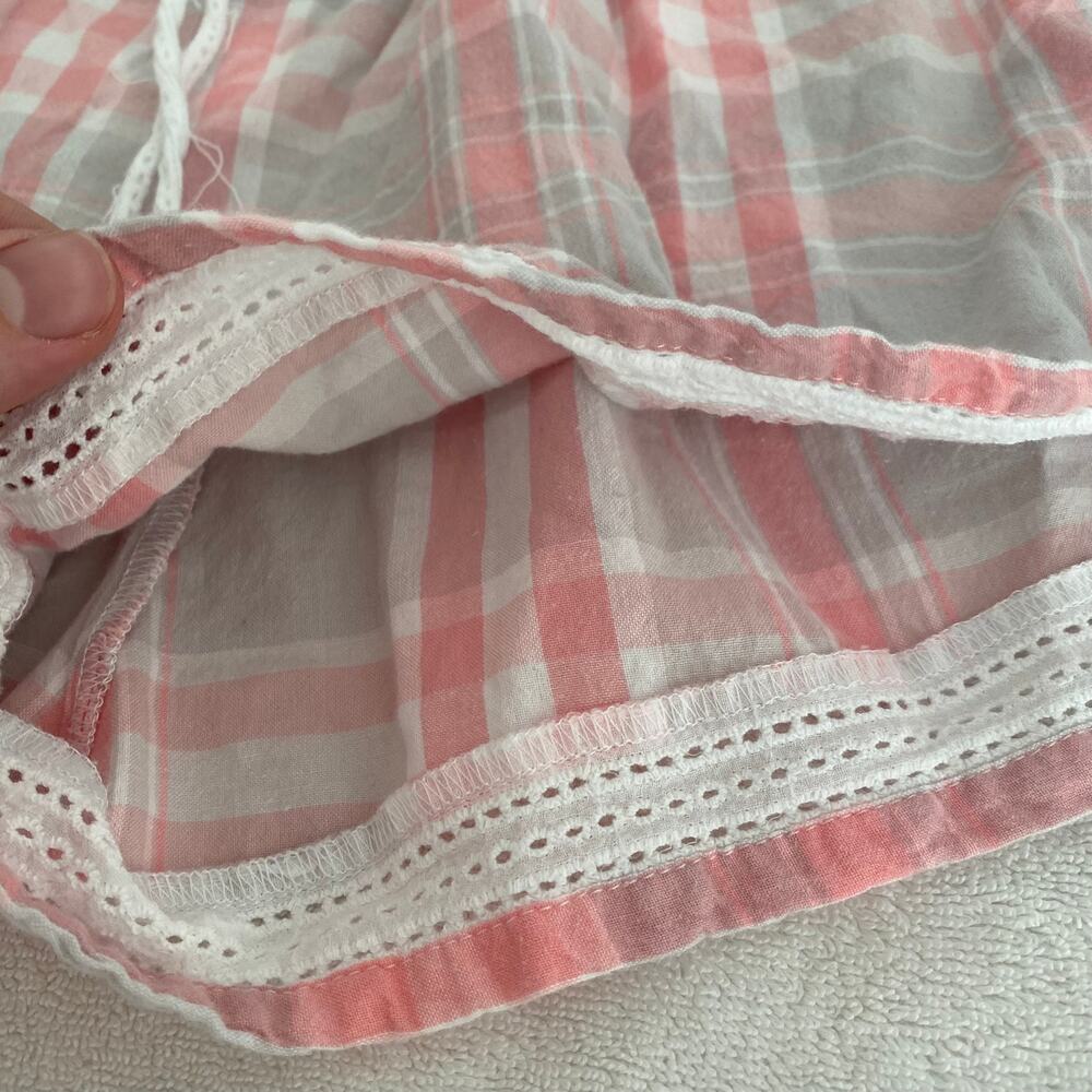 Love to Lounge Women's PJ Shorts size M Pink Gray Plaid - Picture 10 of 16